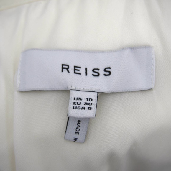 REISS Livvy Open Back Midi Dress Size 6 White Sleeveless Mock Neck 0152 - Picture 6 of 16